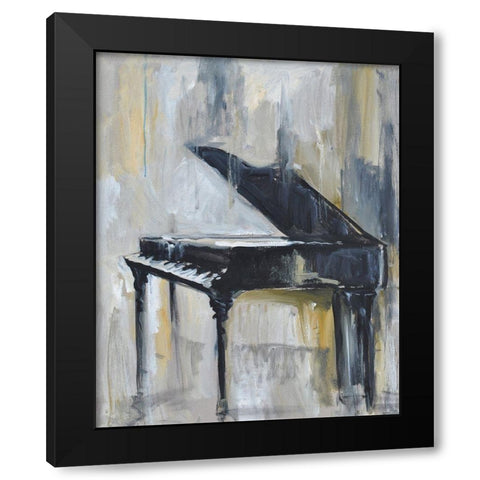 Piano Gold Black Modern Wood Framed Art Print with Double Matting by Stevens, Allayn