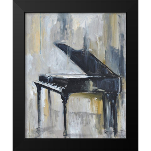 Piano Gold Black Modern Wood Framed Art Print by Stevens, Allayn