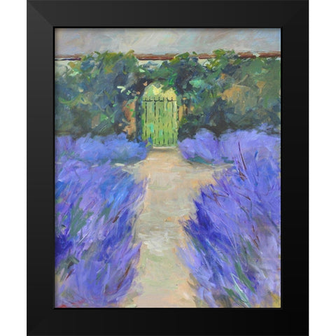 Lavender Gate Black Modern Wood Framed Art Print by Stevens, Allayn