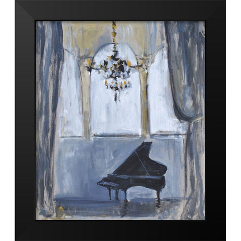 Formal Piano Black Modern Wood Framed Art Print by Stevens, Allayn