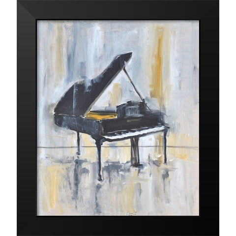 Piano In Gold 2 Black Modern Wood Framed Art Print by Stevens, Allayn