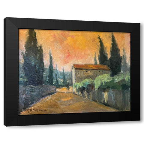 French Farm Black Modern Wood Framed Art Print by Stevens, Allayn