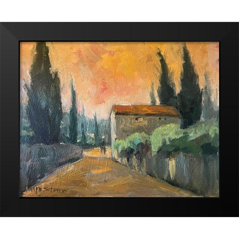 French Farm Black Modern Wood Framed Art Print by Stevens, Allayn
