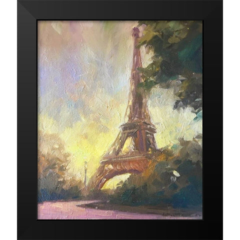 Paris 3 Black Modern Wood Framed Art Print by Stevens, Allayn