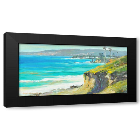 Coast Cliffs Black Modern Wood Framed Art Print with Double Matting by Stevens, Allayn