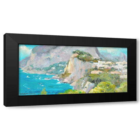 Almalfi Coast Black Modern Wood Framed Art Print by Stevens, Allayn