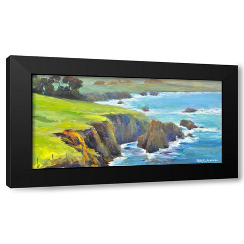 Ragged Cliffs #2 Black Modern Wood Framed Art Print by Stevens, Allayn