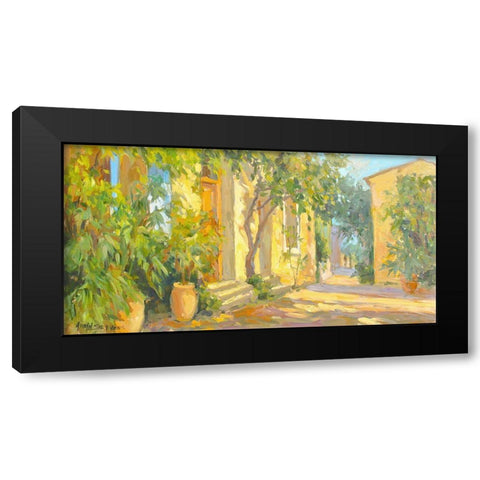 Villa Entrance Black Modern Wood Framed Art Print by Stevens, Allayn