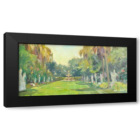 Lake Como Black Modern Wood Framed Art Print with Double Matting by Stevens, Allayn