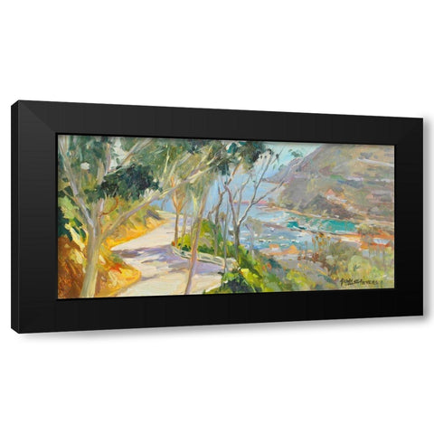 Coastal Drive Black Modern Wood Framed Art Print by Stevens, Allayn