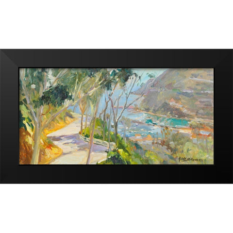 Coastal Drive Black Modern Wood Framed Art Print by Stevens, Allayn