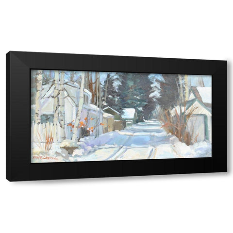 Winter Morning Black Modern Wood Framed Art Print by Stevens, Allayn