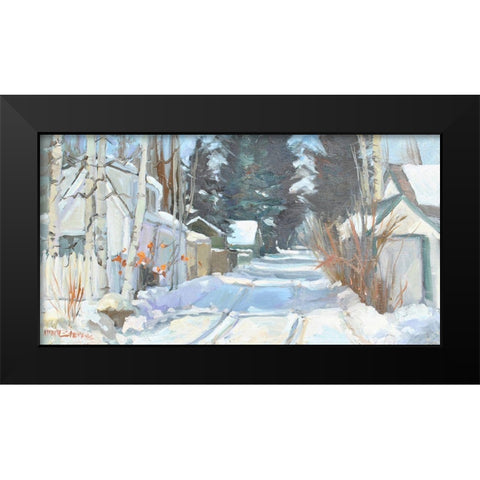 Winter Morning Black Modern Wood Framed Art Print by Stevens, Allayn
