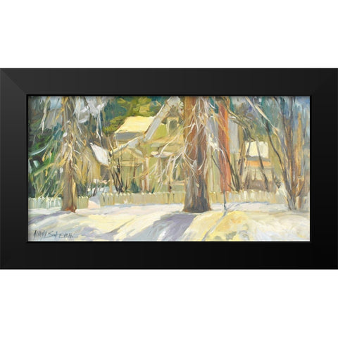 Grandmas House Black Modern Wood Framed Art Print by Stevens, Allayn