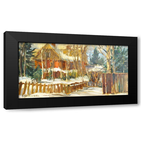 Maine Afternoon Black Modern Wood Framed Art Print with Double Matting by Stevens, Allayn