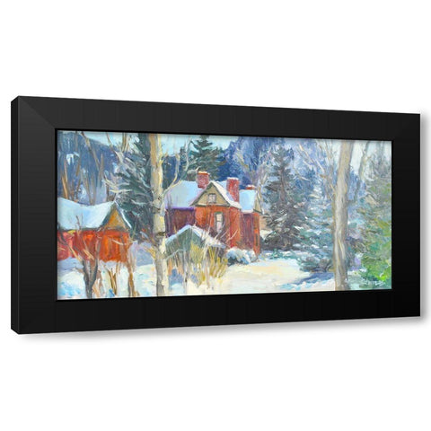 Thanksgiving Morn Black Modern Wood Framed Art Print by Stevens, Allayn