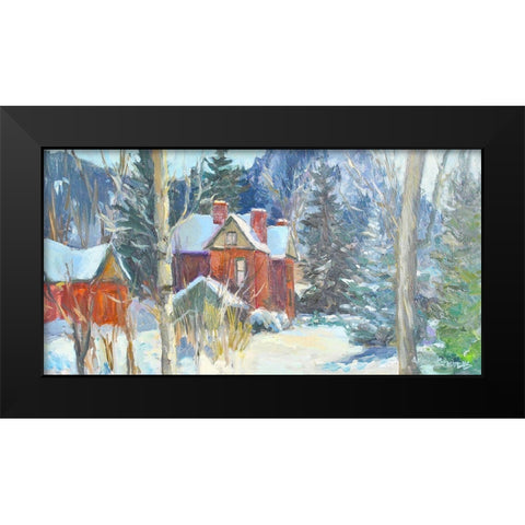 Thanksgiving Morn Black Modern Wood Framed Art Print by Stevens, Allayn