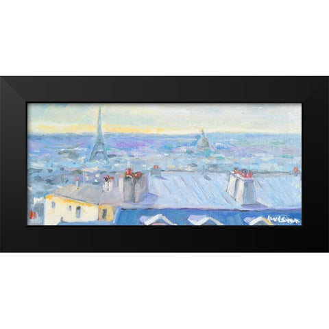 Paris View Black Modern Wood Framed Art Print by Stevens, Allayn