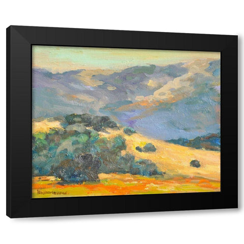 Hillside Black Modern Wood Framed Art Print with Double Matting by Stevens, Allayn