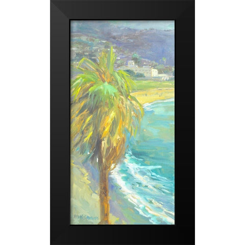 Palm Sway Black Modern Wood Framed Art Print by Stevens, Allayn