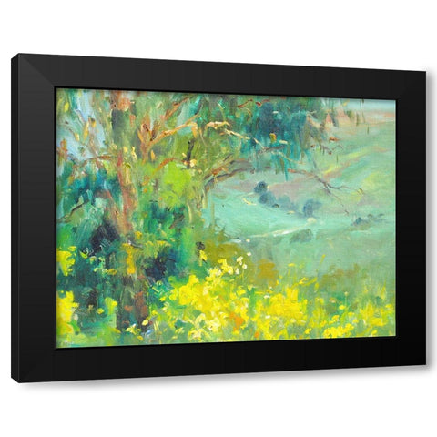 The Valley Black Modern Wood Framed Art Print by Stevens, Allayn