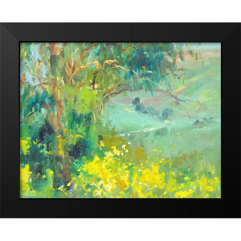 The Valley Black Modern Wood Framed Art Print by Stevens, Allayn