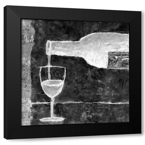 Red Wine Black Modern Wood Framed Art Print by Bagnato, Judi