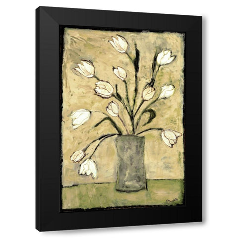 Tulips in White Black Modern Wood Framed Art Print by Bagnato, Judi
