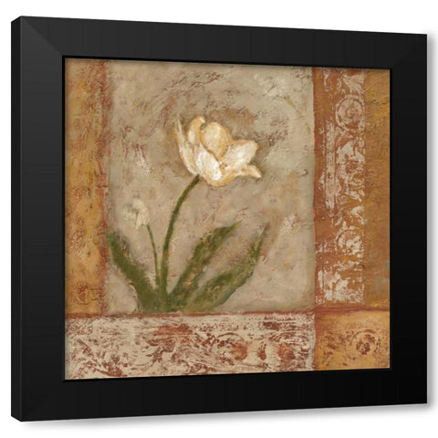 Morning Floral 1 Black Modern Wood Framed Art Print by Bagnato, Judi