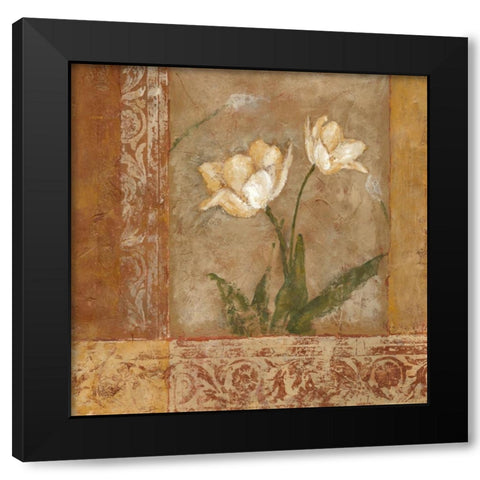 Morning Floral 2 Black Modern Wood Framed Art Print by Bagnato, Judi