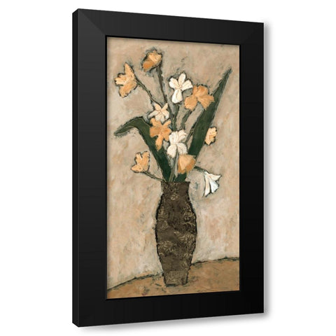 Yellow Flowers From B Black Modern Wood Framed Art Print by Bagnato, Judi