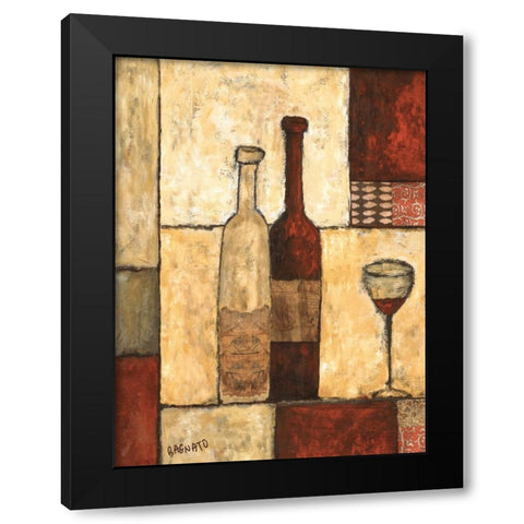 Wine for One Black Modern Wood Framed Art Print by Bagnato, Judi