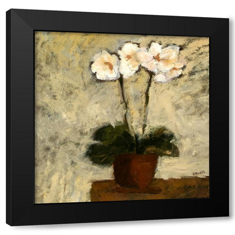 Orchid 1 Black Modern Wood Framed Art Print with Double Matting by Bagnato, Judi