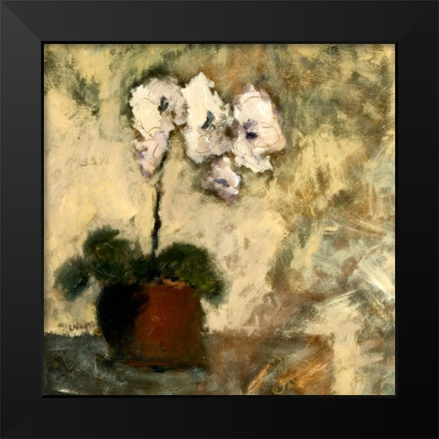 Orchid 2 Black Modern Wood Framed Art Print by Bagnato, Judi