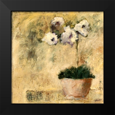 Orchid 4 Black Modern Wood Framed Art Print by Bagnato, Judi