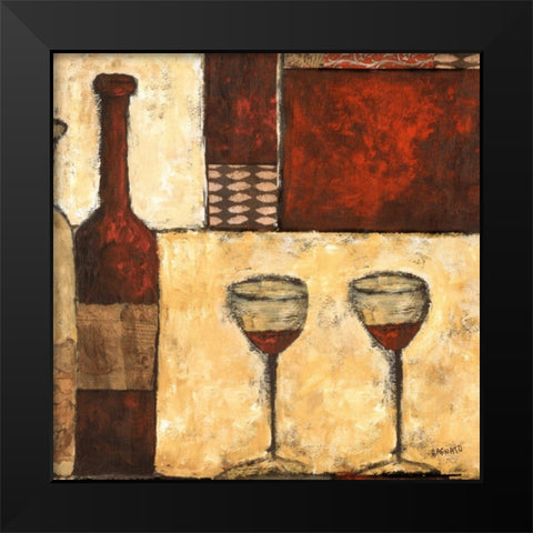 Red Wine for Two Black Modern Wood Framed Art Print by Bagnato, Judi
