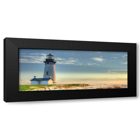 Lighthouse 2 Black Modern Wood Framed Art Print with Double Matting by Blackstone, Jason