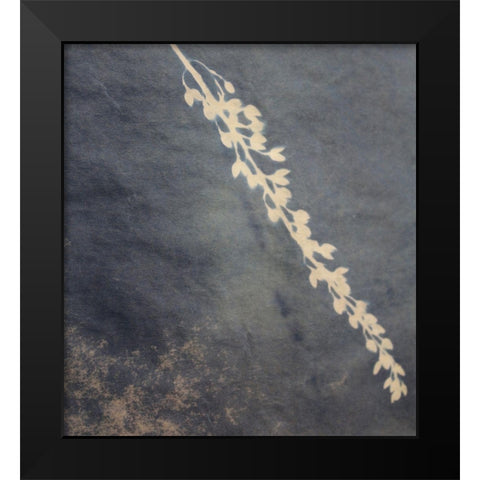 Fern Black Modern Wood Framed Art Print by Blue