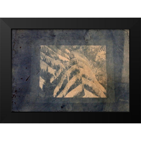 Ferns Framed Black Modern Wood Framed Art Print by Blue