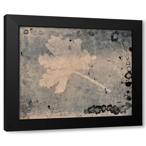 Leaf Stress Black Modern Wood Framed Art Print with Double Matting by Blue