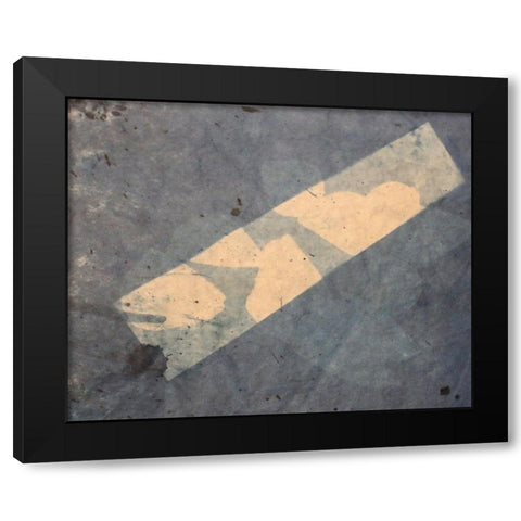 Column Black Modern Wood Framed Art Print by Blue