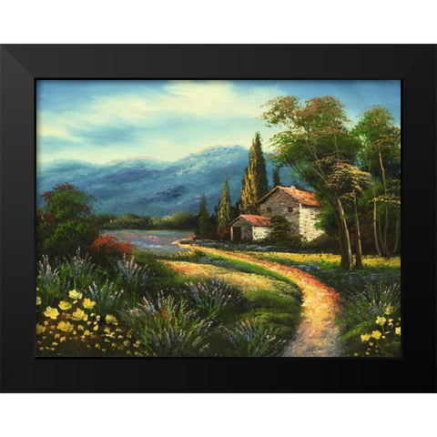 Mountian Getaway Black Modern Wood Framed Art Print by Chin, Art