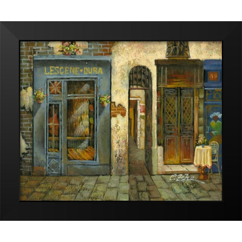 French Corridor Black Modern Wood Framed Art Print by Chin, Art
