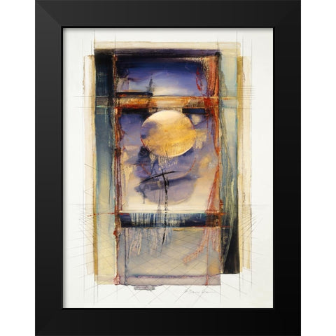 Abstract 1 Black Modern Wood Framed Art Print by Dean, Bruce