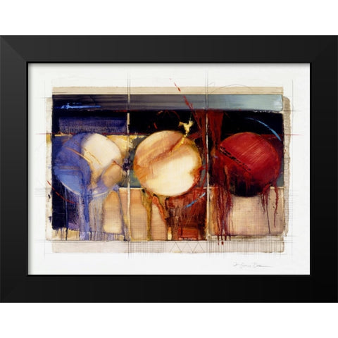 Abstract 11 Black Modern Wood Framed Art Print by Dean, Bruce