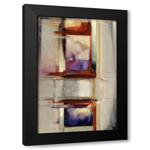 Abstract 14 Black Modern Wood Framed Art Print with Double Matting by Dean, Bruce
