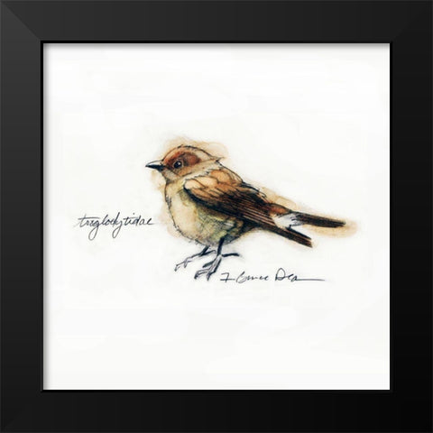 Finch Black Modern Wood Framed Art Print by Dean, Bruce
