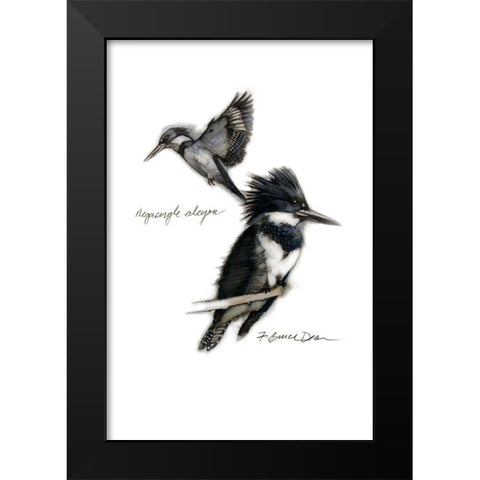 Chickadee Black Modern Wood Framed Art Print by Dean, Bruce