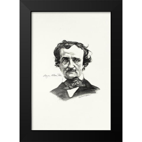 Poe Black Modern Wood Framed Art Print by Dean, Bruce