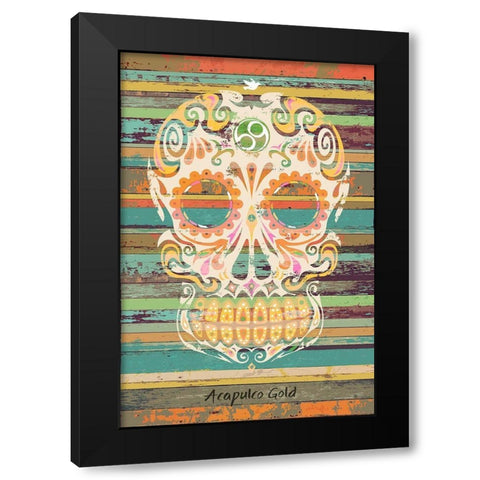 Acapulco Gold Black Modern Wood Framed Art Print by Has